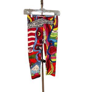 Sincerely Joy Colorful Artistic Abstract Workout Leggings